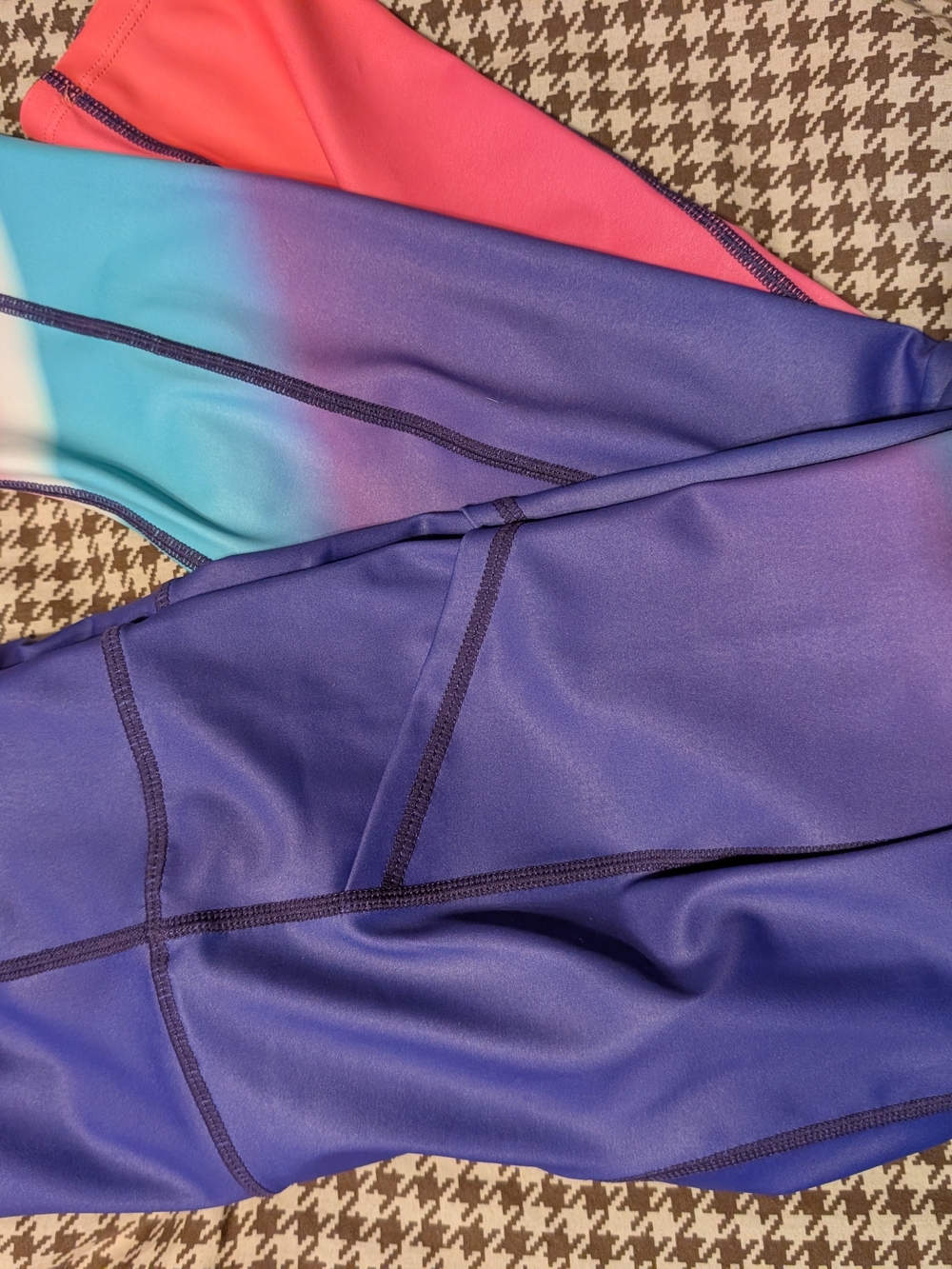 Women's Coeur Purple & Pink Gradient Active Leggings
